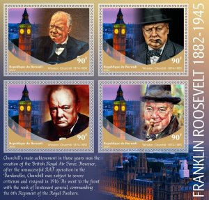 Stamps. Winston Churchill ,Franklin Roosevelt 2024 year 1+1 sheet perforated NEW