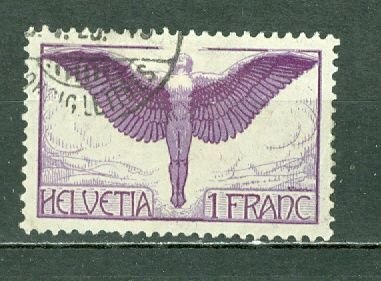 SWITZERLAND 1933 AIR #C12a USED NO THINS...$3.00