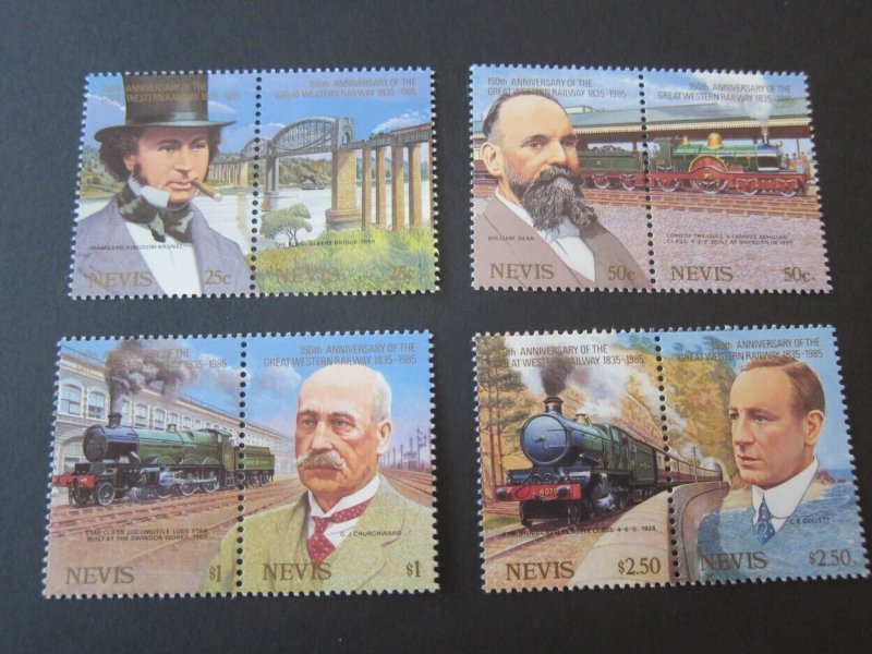 Nevis 1985 Sc 435-41 Train set MNH