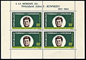 Cameroon C52a, MNH, J.F. Kennedy 1st Death Anniversary souvenir sheet