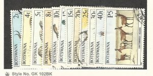 Botswana, Postage Stamp, #405//423 (12 Different) Used, 1987 Animals