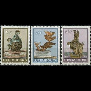 LUXEMBOURG 1990 - Scott# 838-40 Fountains Set of 3 NH