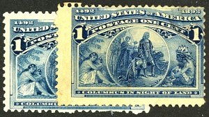 U.S. #230 MINT SET MIXED CONDITIONS 