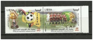 2014- Libya– African Nations championship- 2 V complete set MNH**  