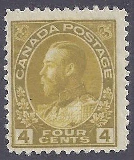 Canada Scott #110 Mint Hinged F-VF