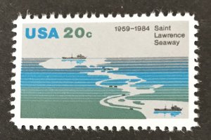 U.S. 1984 #2091, Saint Lawrence Seaway, MNH.