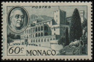 Monaco 200 - Mint-H - 60c F. D. Roosevelt / Palace of Monaco (1946) (cv $0.50)