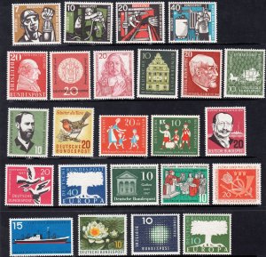 1957 GERMANY FEDERAL 24 VALUES (YVERT#129-152) MNH VF