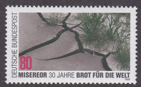 Germany # 1570, Barren Soil, Unused, Disturbed Gum, 1/3 Cat