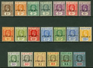 SG 338-357s Ceylon 1921-32. 1c-20r. A fine fresh lightly mounted mint set of...