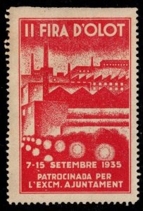 1935 Catalan Cinderella Olot Fair Sponsored By Town Hall Sept. 7-15, 1935 MNH
