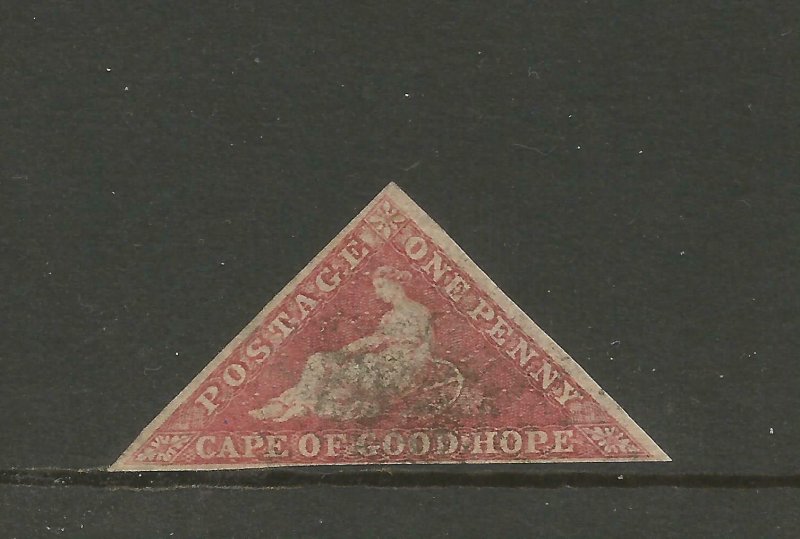 Cape of Good Hope # 1, Used, XF, 4 margins, sound. CV $ 400.00