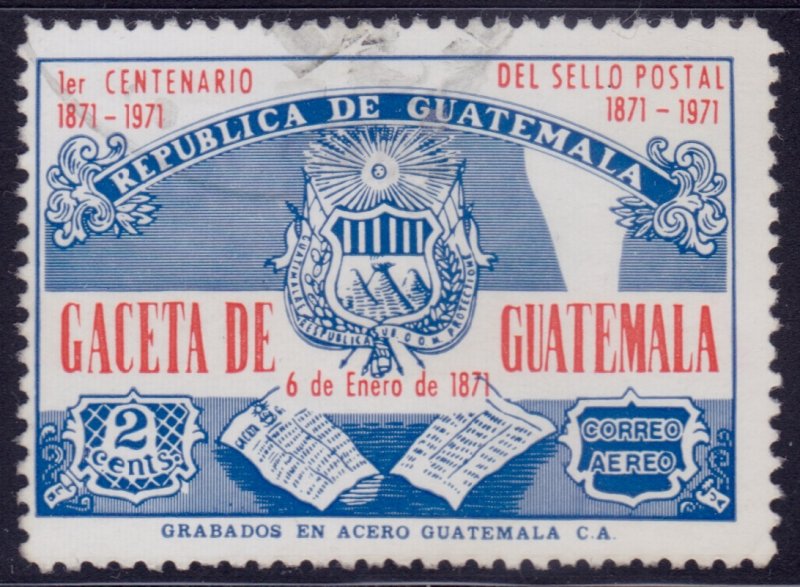 Guatemala, 1971, Centenary of Newspaper, Mi#901, used
