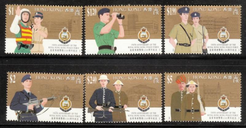 Hong Kong 1994 Sc 693-8 Police MNH