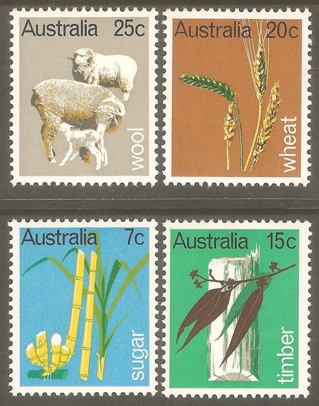 AUSTRALIA Sc# 462 - 465 MNH FVF Set4 Wool Sugar Wheat Timber