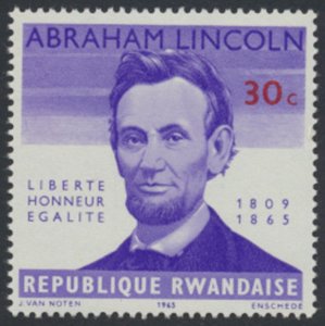 Rwanda  SC# 94  MNH Abraham Lincoln see details/scans 