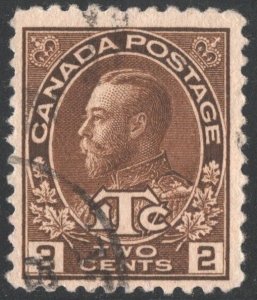 Canada SC#MR4 2+1¢ King George V: 1T¢ Inscription (1916) Used