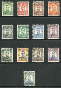 Southern Rhodesia SG40/52 1937 KGVI Set of 13 Perf 14 Fine Used