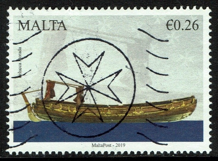 Malta #1645  Used - Ship Felucca Dorada (2019)