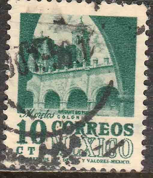 MEXICO 876a, 10¢ 1950 Definitive 2nd Ptg wmk 300 REDRAWN USED F-VF. (124)