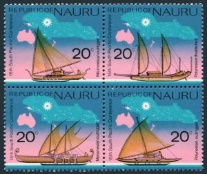 Nauru 124-127a, MNH. Mi 121-124. South Pacific Commission, 1975. Vessels, Maps.