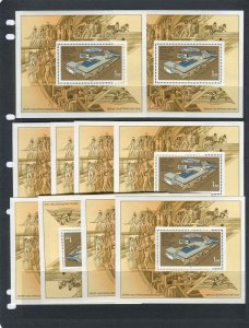 EAST GERMANY; 1981 excellent Sports issue LOT of MINT MNH UNMOUNTED SHEETS x 20