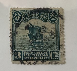 China 1913  Scott 205 used -  3c,  Junk