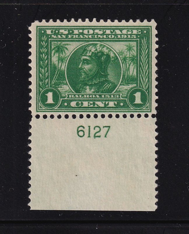 1913 Panama-Pacific Sc 397 MNH nice OG plate number single Hebert CV $109 (1C