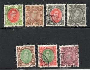 Iceland - Sc# 176 - 179 + 182 - 184 Used          -           Lot 0823072