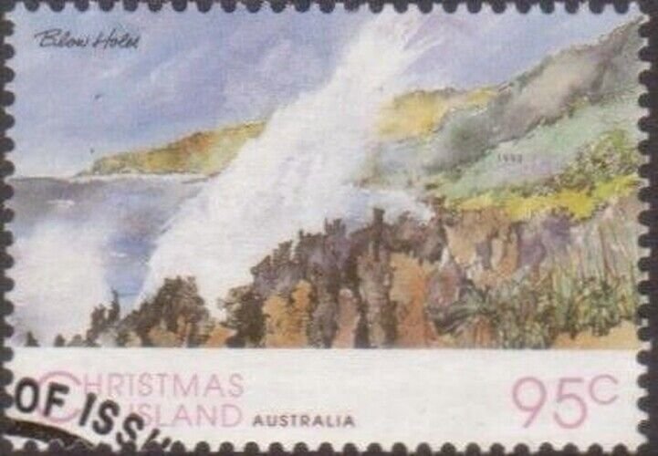 Christmas Island 1993 SG379 95c Blow Holes FU