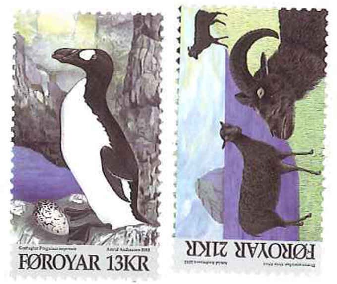 Faroe Islands - Rams & Penguins - 2 Stamp Set - 6F-003