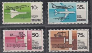 Singapore 1978 Sc 312-5 Airplanes MNH