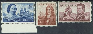 AUSTRALIA 1963 NAVIGATOR 4/- 5/- AND 10/- MNH **