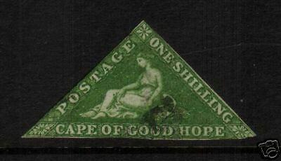 C.O.G.H. 1863  1/- BRIGHT EMERALD GREEN  FU  SG 21