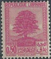 Lebanon 138 (mh) 50c cedar of Lebanon, magenta (1937)