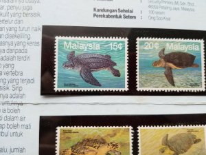 Malaysia Turtles 1990 Ocean Marine Life Underwater (p. pack) MNH Limited *toning