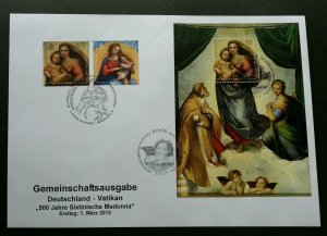 Germany Vatican Joint Issue 500 Years Madonna Of Foligno 2012 (joint FDC) *Rare