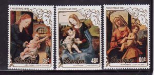 Penrhyn -Sc#205-7- id7-unused NH set-Christmas-Paintings-1982-