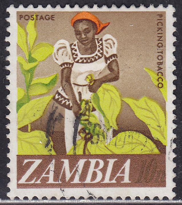 Zambia 44 USED 1968 Woman Tobacco Picker