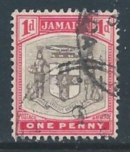 Jamaica #38 Used 1p Jamaica Arms - Wmk. 3