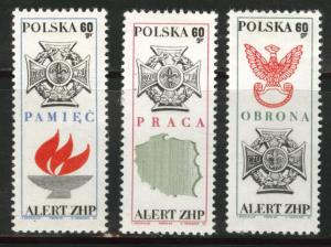 Poland Scott 1662-1664 MH* 1969 Pathfinders set