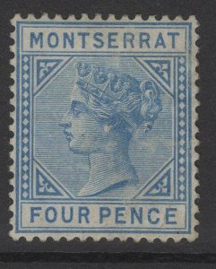 MONTSERRAT SG5 1880 4d BLUE MTD MINT