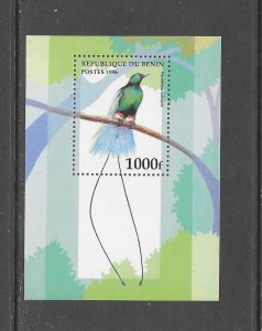 BIRDS - BENIN #896  BIRD OF PARADISE  MNH