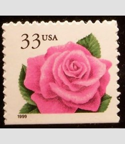 U.S.#3052 Pink Rose 33c 1999 Booklet single, MNH.