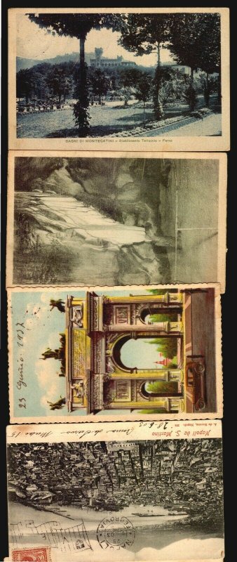 Italy 5 old ca1900 postcards with unusual postmarks TPO & cancel ambulante etc