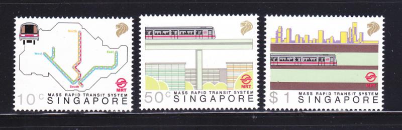 Singapore 522-524 Set MNH Trains