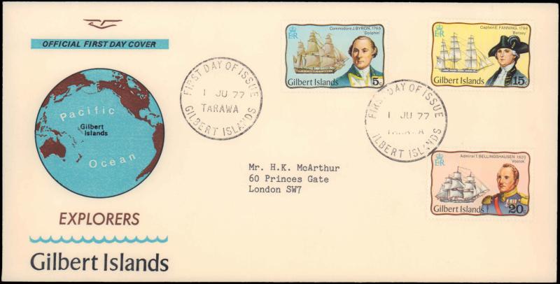 Gilbert & Ellice Islands, Worldwide First Day Cover