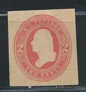 United States U235 2c Washington Cut Square