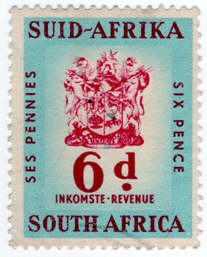 (I.B) South Africa Revenue : Duty Stamp 6d