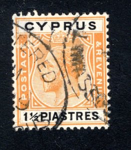 Cyprus, SC# 95,   VF, Used, King George V,  CV $14.50  .......1580109
